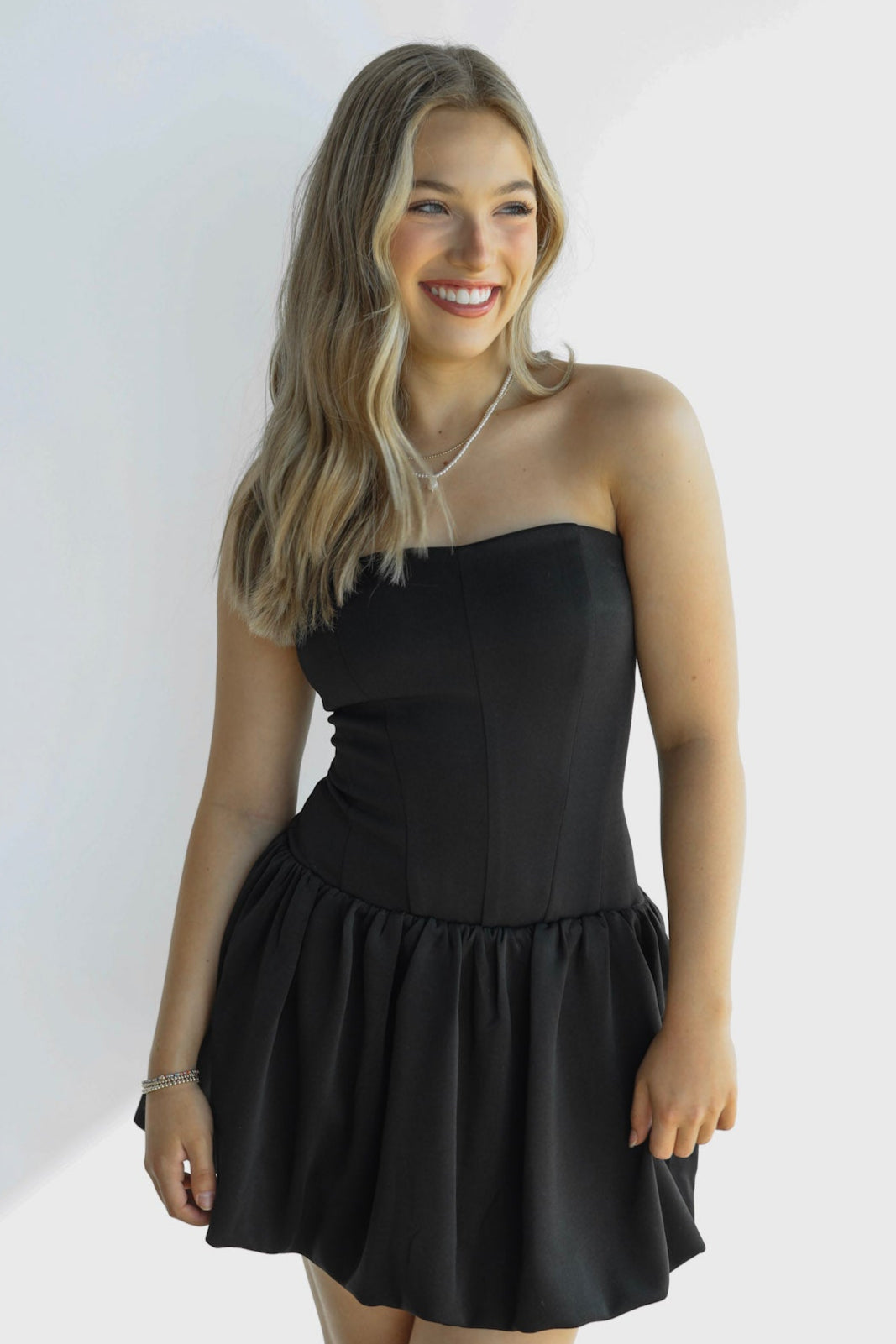 BELL BALLOON CUT MINI DRESS
