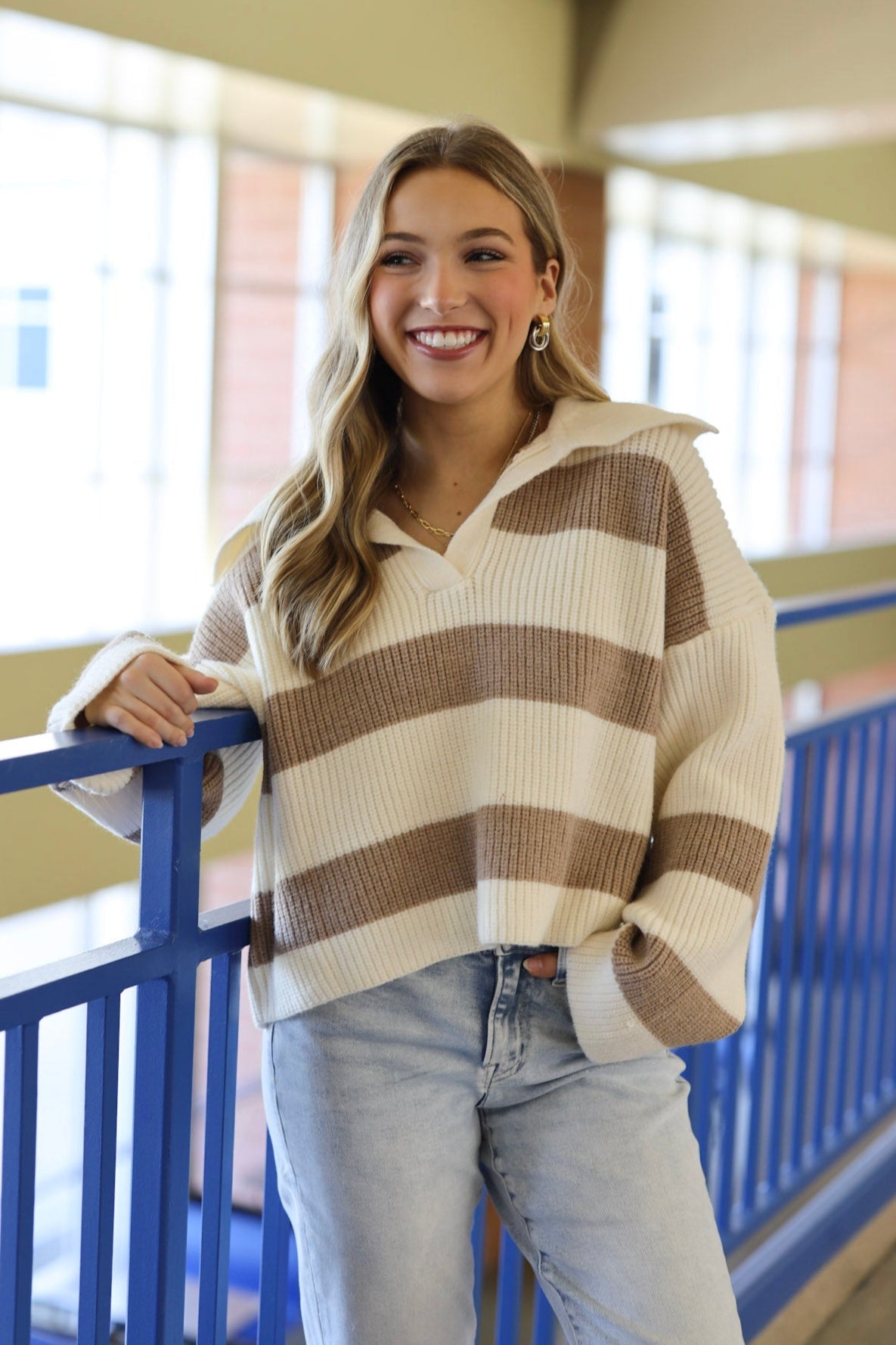 SERENA STRIPE DETAIL TOP