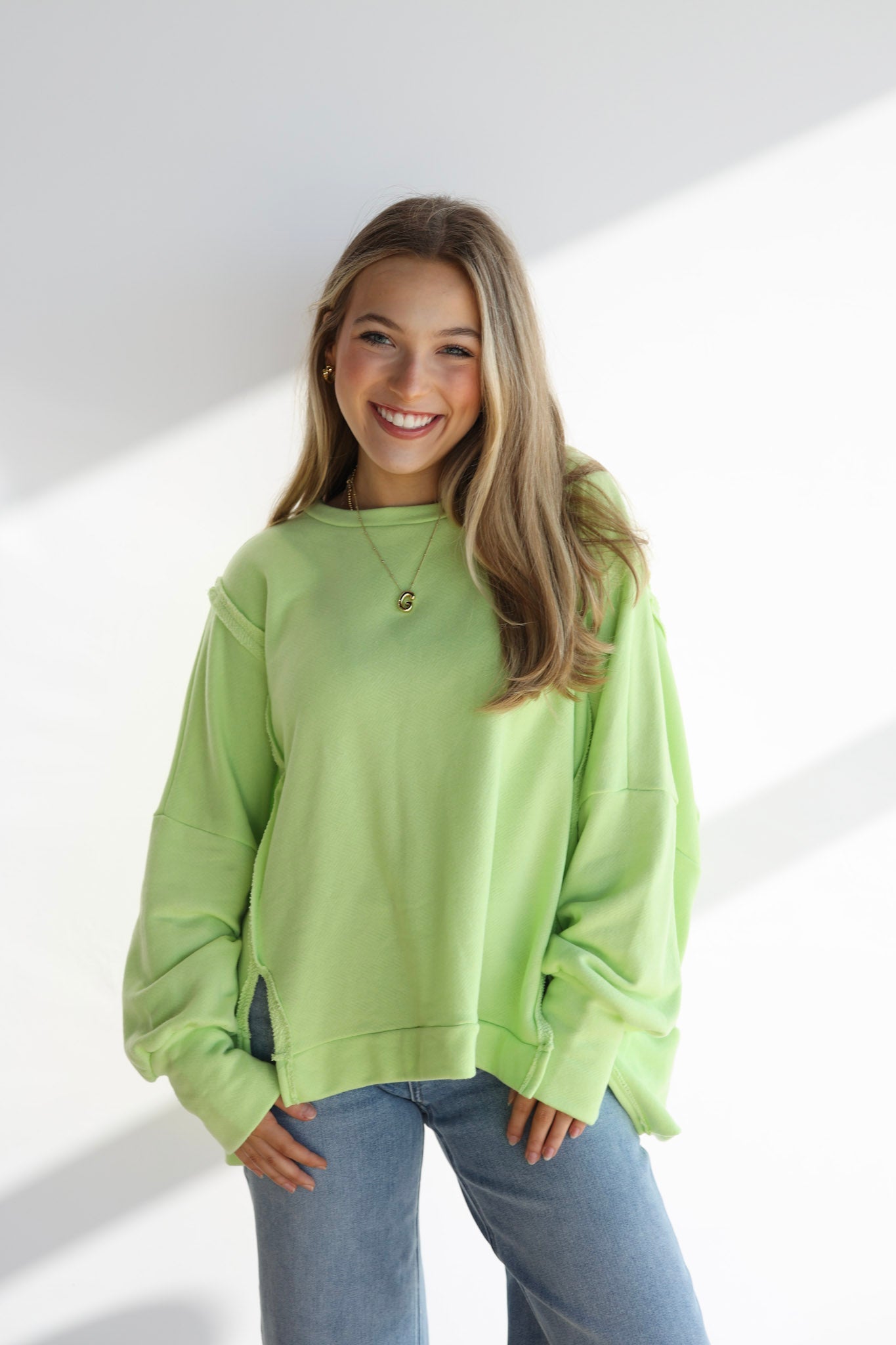 RAW EDGE HI-LOW TERRY TOP