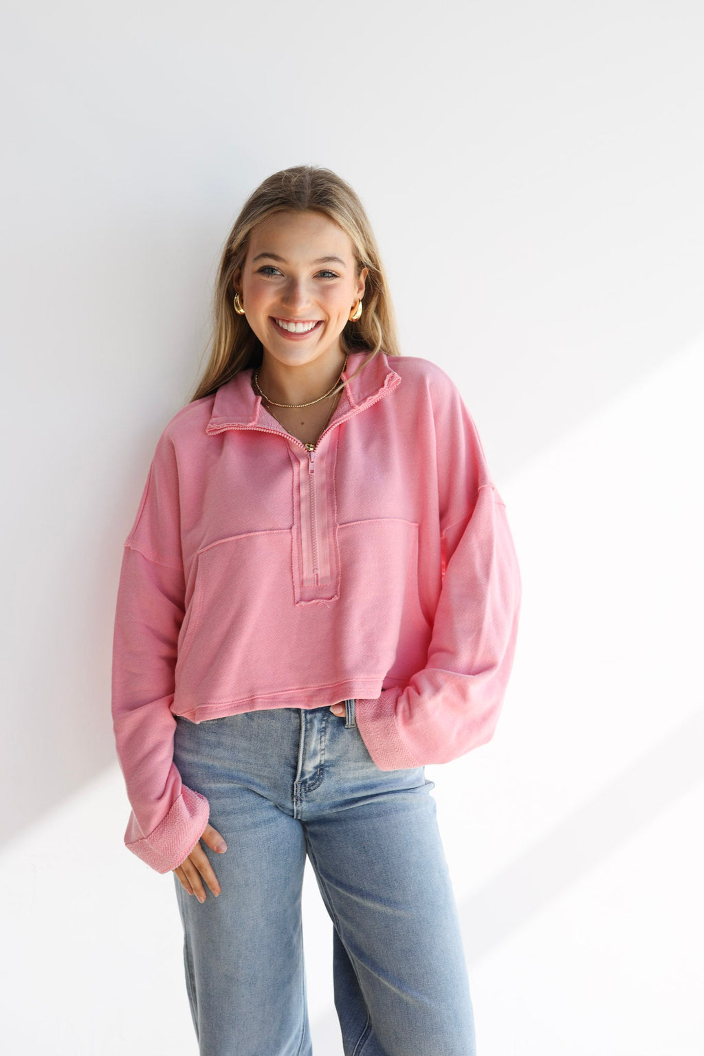 FRENCH TERRY RAW CROP TOP