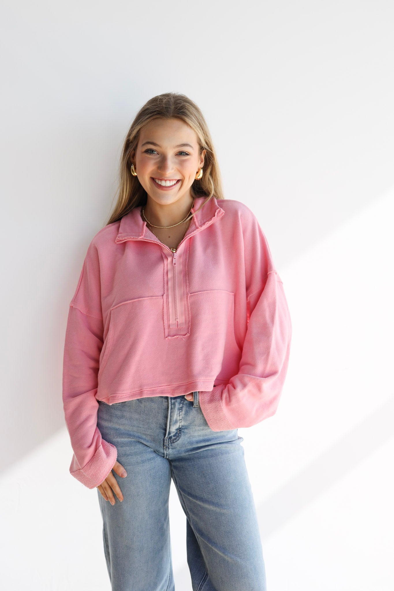 FRENCH TERRY RAW CROP TOP