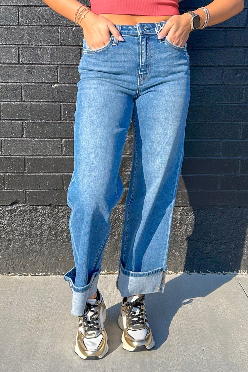 MOORLAND HIGH RISE CUFF JEAN