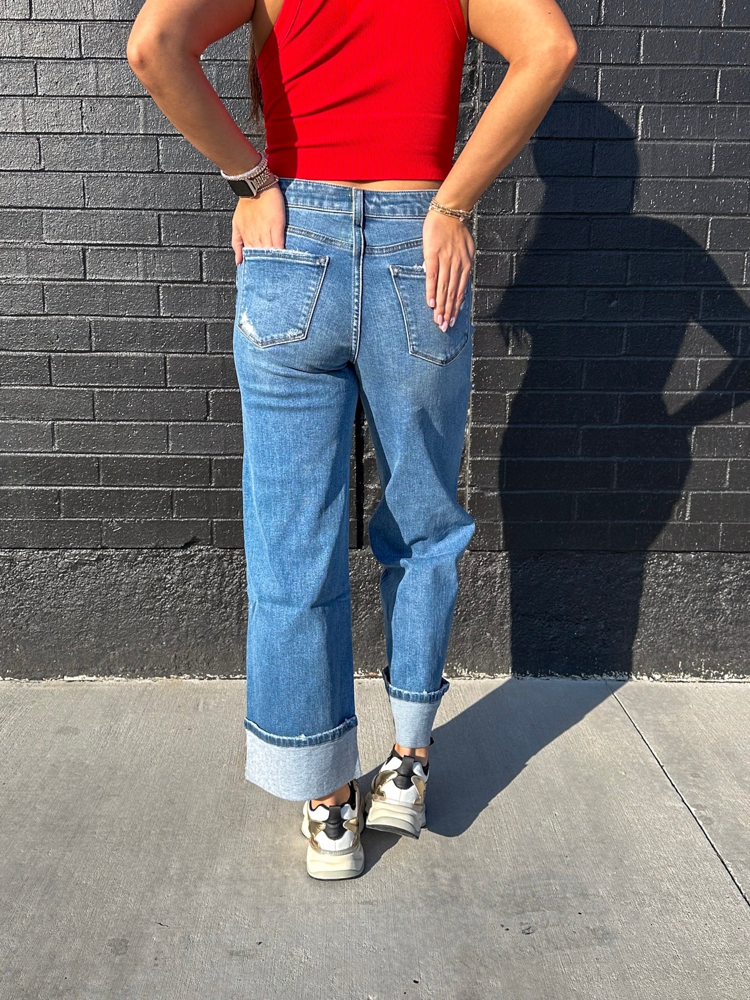 MOORLAND HIGH RISE CUFF JEAN